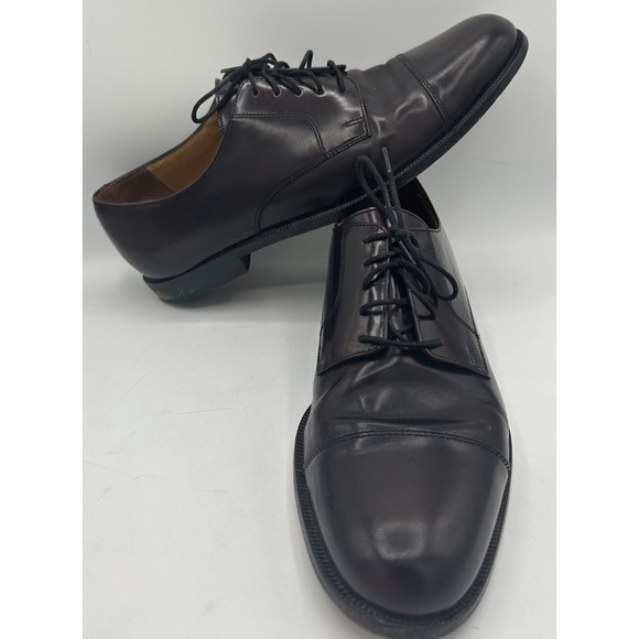 Cole Haan 08331 Caldwell Cap Toe Oxford‎ Burgundy Dress Shoes Men's Size 11.5D - Picture 1 of 5